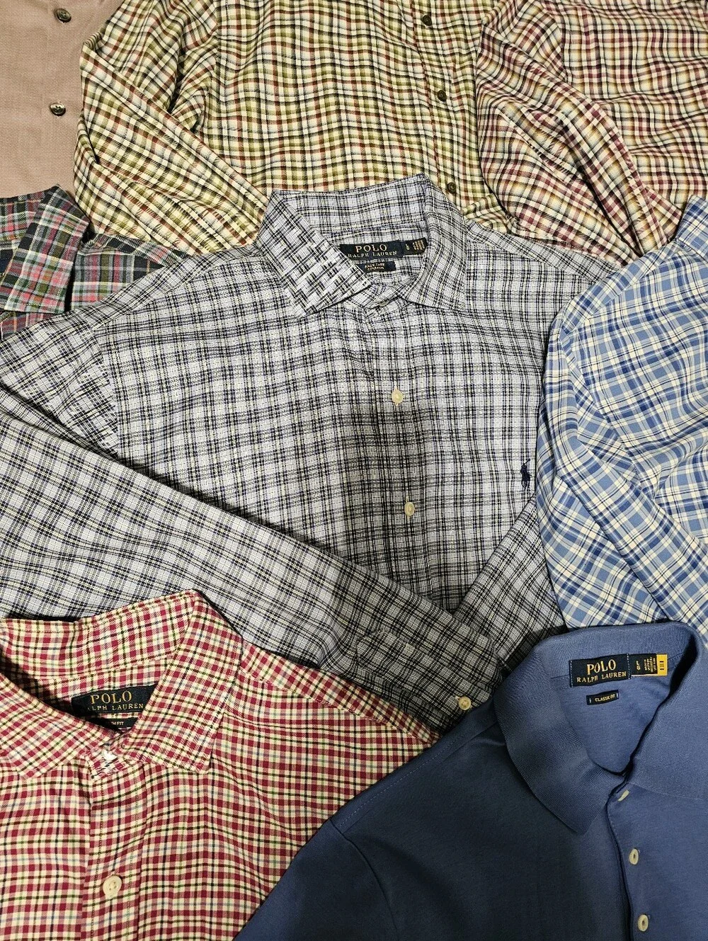 POLO Ralph Lauren Thomas Dean John Varvatos Mens Large 8 Shirt Lot Like New!